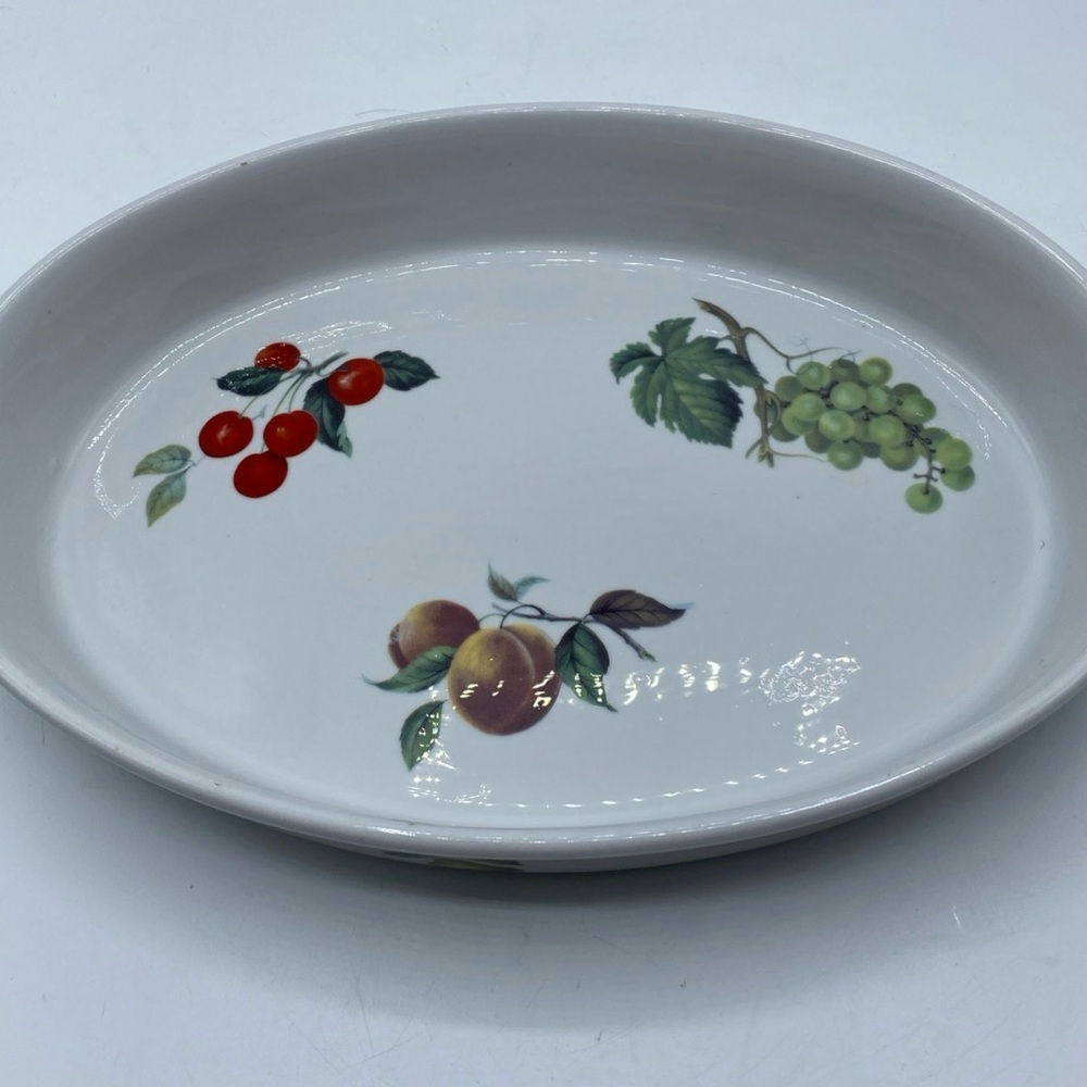 Cottage Core Cordon Bleu Oval Baker Casserole Dish Fruit Oval 13" x 9.5" USA